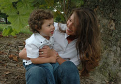 Mother&rsquo;s Day is May 13. Julie and Dylan Mercado, members of St. Henry Parish in Dayton, Ohio, enjoy a warm afternoon at Ellenberger Park in Indianapolis. She is the daughter of Holy Spirit parishioner Diana Hay of Indianapolis, who is the executive assistant and event planner for SS. Peter and Paul Cathedral Parish in Indianapolis. (Photo by Mary Ann Wyand)