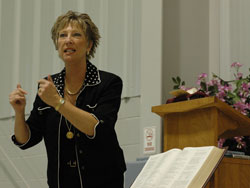 Johnnette Benkovic, the founder of &ldquo;Women of Grace,&rdquo; a Catholic ministry to &ldquo;encourage and affirm women in their dignity as daughters of God,&rdquo; speaks on Sept. 8 at St.&nbsp;Mary Parish in Mitchell.