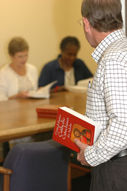 The United States Catholic Catechism for Adults (USCCA) expresses the doctrines contained in the Catechism of the Catholic Church in a way that speaks directly to American society and culture. Archbishop Daniel M. Buechlein of Indianapolis has been a leader in faith formation in the United States by helping guide the crafting of the USCCA and earlier leading the Bishops&rsquo; Ad Hoc Committee to Oversee the Use of the Catechism. (File photo by Brandon A. Evans)