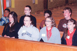 Choir members of the Greater Indianapolis Catholic Youth Chorale and Chamber Ensemble practice on the first and third&nbsp;Wednesday of each month at St. Gabriel the Archangel Church, 6000 W. 34th St., in Indianapolis. (Submitted photo) 