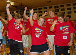 Dancing for seven straight hours, 240 students from Bishop Chatard High School in Indianapolis participated in a dance marathon in October of 2008. The school&rsquo;s annual fundraiser earned more than $36,400 to benefit Riley Hospital for Children in Indianapolis. (Submitted photo) 