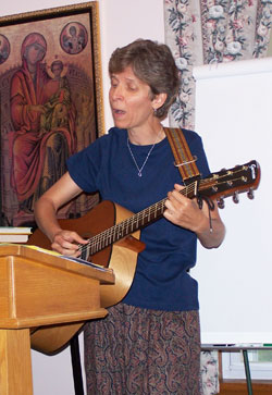 Musician and composer Jan Novotka of Scranton, Pa., combines music and reflections in her faith-filled presentations. She was the keynote speaker for &ldquo;Spring Into Life,&rdquo; the seventh annual Catholic Women&rsquo;s Convocation on March 14 at St.&nbsp;Christopher Parish in Indianapolis. (Submitted photo)