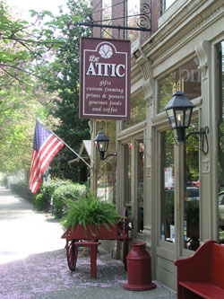 If you&rsquo;re ever in Madison, stop in The Attic, a sandwich, dessert and gift shop that offers &ldquo;a slice of heaven&rdquo;&mdash;Dutch apple pie with caramel icing. (Photo by John Shaughnessy)