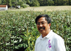 An immigrant to the United States, Wilfredo &lsquo;Wili&rsquo; de la Rosa volunteers to help refugees who live in Indianapolis. Part of his effort involves coordinating a program that provides farmland in the Indianapolis area where refugees can plant a range of crops&mdash;half of which they get to keep and half of which they donate to local food banks. (Photo by John Shaugnessy)