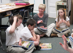 Five teachers&mdash;Mary Rose Collins, Lisa Hannon, Patty Mauer, Marsha Sander and Stephany Tucker&mdash;from across the archdiocese were recently recognized as winners of the Saint Theodora Excellence in Education Award. Patty Mauer, above, the fourth-grade teacher at St. Patrick School in Terre Haute, says she tries to show her students that their journeys of life, learning and faith are intertwined. (Submitted photo)