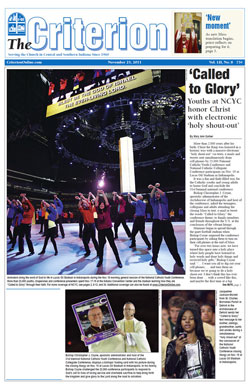 The Criterion&rsquo;s coverage of the National Catholic Youth Conference in Indianapolis last November won first place in best reporting on special age group, teenagers, in the Catholic Press Association&rsquo;s (CPA) 2011 awards competition.