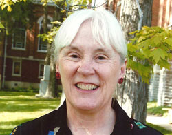 Franciscan Sister Mary Ann Stoffregen poses on the grounds of her community&rsquo;s motherhouse in Oldenburg on Aug. 21, 2012. (Submitted photo)
