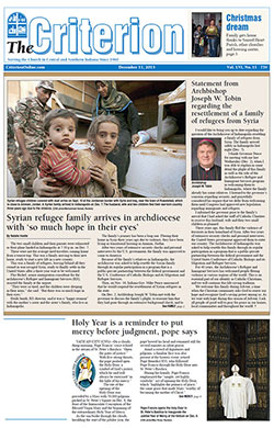 Staff writer Natalie Hoefer&rsquo;s story &ldquo;Syrian refugee family arrives in archdiocese with &lsquo;so much hope in their eyes,&rsquo; &rdquo; was awarded first place in the Best Newswriting Originating with the Paper on a National or International Event in the Catholic Press Association&rsquo;s (CPA) 2016 awards competition. The newspaper recently won a total of nine awards from the CPA and Woman&rsquo;s Press Club of Indiana (WPCI).