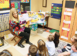 As the principal of St. Mary School in Greensburg, Nancy Buening always enjoys the times she gets to spend with students&mdash;just one of the qualities that have earned her the 2017 &ldquo;Lead, Learn, Proclaim Award&rdquo; from the National Catholic Educational Association. (Submitted photo)