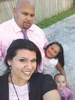 Gricelda and Tomas Nu&ntilde;ez pose with their children Liliana and Leonardo prior to the Easter Vigil at St.&nbsp;Joseph Church in Shelbyville on April 15. (Submitted photo)