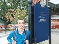 Joshua Christian is among the former St. Joseph&rsquo;s University students who have found a new home at Marian University in Indianapolis. (Photo by John Shaughnessy)