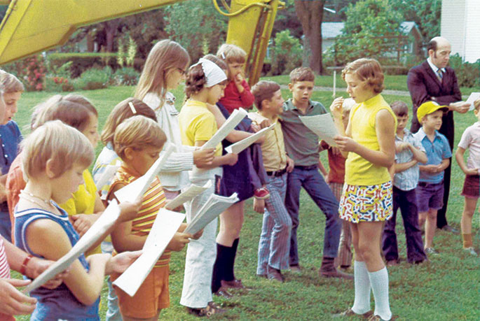 In this photo from June 25, 1972, children of St. Elizabeth of Hungary Parish in Cambridge City participate in a groundbreaking ceremony for the Connersville Deanery faith community’s new parish center that was being constructed. The parish center opened in October of that year. St. Elizabeth of Hungary Parish in Cambridge City was founded in 1852.