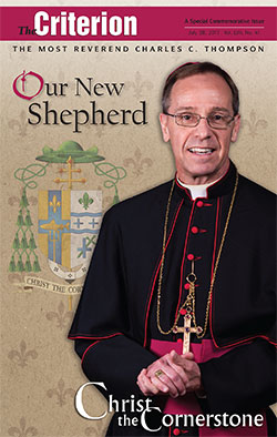 The Criterion staff received a third‑place award from the Catholic Press Association of the United States and Canada for its special issue welcoming new Archbishop Charles C.&nbsp;Thompson in the summer of 2017. The award came in the Best Supplement or Special Issue: Best One-Time Special Issue category.