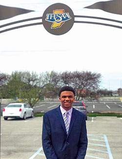 A junior at Bishop Chatard High School in Indianapolis, Edreece Redmond is one of the 18 members of the student advisory committee of the Indiana High School Athletic Association&mdash;a committee that represents more than 160,000 student-athletes from 410 high schools across the state. (Submitted photo)