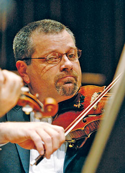 David Bartolowits was a violinist for the Indianapolis Symphony Orchestra for 35&nbsp;years before becoming the director of catechesis of St. John the Evangelist Parish in Indianapolis and being ordained a deacon for the archdiocese, both in 2017. (Submitted photo)