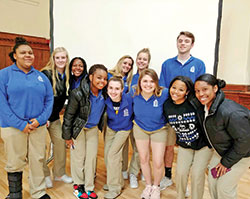 Peer mentors in A Promise to Keep Program from Bishop Chatard High School in Indianapolis pose for a photo during the program&rsquo;s annual luncheon on March 14 at the Archbishop Edward T. O&rsquo;Meara Catholic Center in Indianapolis. (Submitted photo)