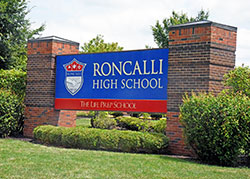 Leaders of Roncalli High School in Indianapolis recently announced that it will forgo its previous nickname, &ldquo;rebels,&rdquo; for a new one more in keeping with its Catholic identity and mission. (Photo by Sean Gallagher)