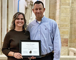 Renae and Jon Schoening are the first recipients of the archdiocese&rsquo;s Water into Wine Award. Named in honor of Jesus&rsquo; first public miracle at the wedding feast of Cana, the award recognizes extraordinary efforts for marriage and family ministry. (Submitted photo)