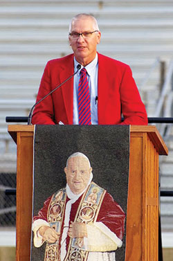 Chuck Weisenbach has served at Roncalli High School for the past 37 years. On July 1, he will officially begin his duties as the school&rsquo;s new president. (Submitted photo)