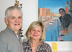 A painting of Jack Shockley has a prominent place in the home of his parents, Steve and Cheryl Shockley&mdash;a constant reminder of his smile that touched their family&rsquo;s life with so much joy. (Photo by John Shaughnessy)