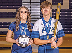 As Nathan Julius looks back on his four years at Our Lady of Providence High School in Clarksville, one of his favorite memories is knowing that he and his sister Abby are both members of teams that won state championships. Nathan was part of the Providence baseball team that won a state championship in 2021, while Abby was part of the school&rsquo;s girls&rsquo; volleyball team that became state champs in 2022. (Submitted photo)