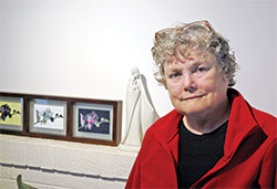 Page Zyromski poses for a photo in her north side Indianapolis home after the Immaculate Heart of Mary parishioner shared her story of responding to one of the hardest challenges she&rsquo;s ever faced in her life. (Photo by John Shaughnessy)