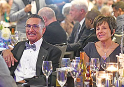 Dr. David Wolf and his wife Anne enjoy the annual archdiocesan Legacy Gala at the JW Marriott in Indianapolis on Feb. 10. The Wolfs, members of SS. Francis and Clare Parish in Greenwood, were co-chairpersons of this year&rsquo;s event. (Photo by Rob Banayote)