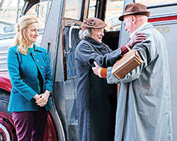 Actress Laura Linney (left) stars with the legendary Dame Maggie Smith (right) in the film The Miracle Club, which centers around four women&rsquo;s trip to Lourdes, France. (Photo courtesy of Sony Pictures)