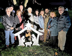 This Nativity scene, created by members of the Hispanic community of Holy Trinity Parish in Edinburgh, was stolen from the parish grounds last year, just before the feast of Our Lady of Guadalupe on Dec. 12. Members of the parish&rsquo;s Hispanic community plan to build another Nativity scene before Christmas. (Submitted photo)