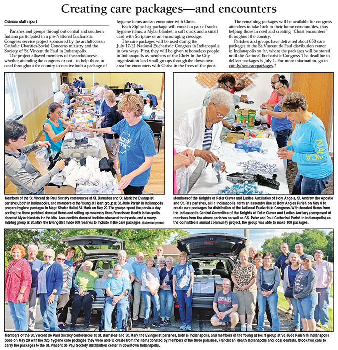 Photos: Creating care packages&mdash;and encounters