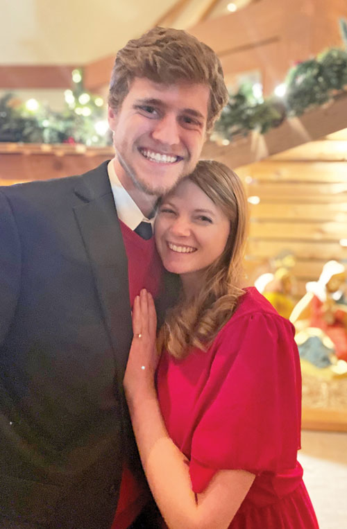 Augie and Gabi Bigot, married last December, are graduates of Indiana University in Bloomington who had their faith renewed at St. Paul Catholic Center during a eucharistic revival that&rsquo;s been going on in the parish during the past 10 years. (Submitted photo)