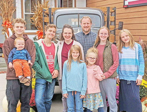 For Meg and Brian Bauer and their seven children, members of St. Michael Parish in Greenfield, a focus on eucharistic adoration brings them closer to Jesus. (Submitted photo)