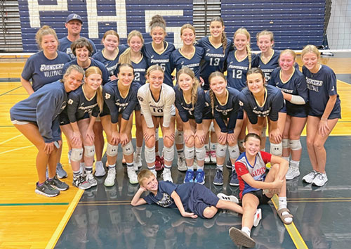 The girls&rsquo; volleyball team of Our Lady of Providence High School in Clarksville poses for a team photo this season. (Submitted photo)