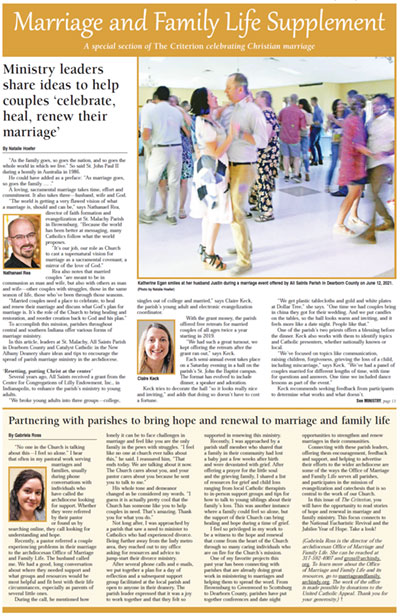 Cover of the 2025 Spring Marriage Supplement of The Criterion