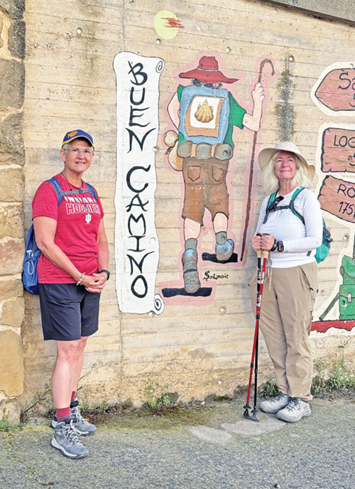 Benedictine Sister Nicolette Etienne, left, and Peggy Elson&mdash;friends for 35 years&mdash;walked the Camino together this summer. (Submitted photo)