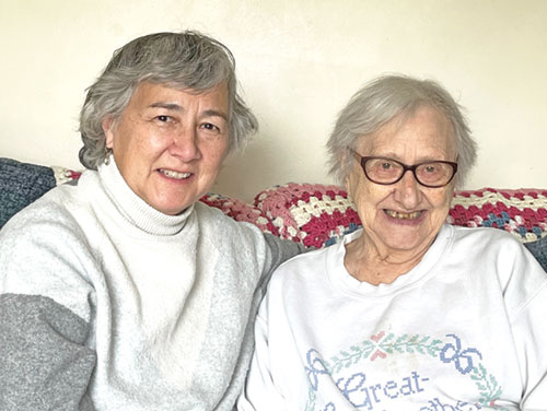 Ginny Maher, left, poses with her mother, Mary Gin, right. (Submitted Photo)