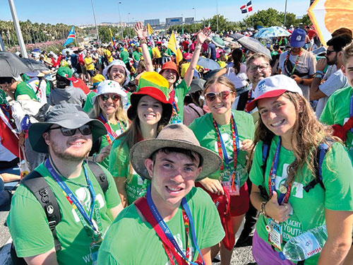 Members of a group from St. Malachy Parish in Brownsburg grew closer to each other and to Christ during World Youth Day in Lisbon, Portugal, in 2023. The next World Youth Day will be in Seoul, South Korea, in August of 2027. (Submitted photo) 