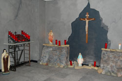 &ldquo;The Crypt&rdquo; was decorated to resemble an ancient, secret place of prayer.
