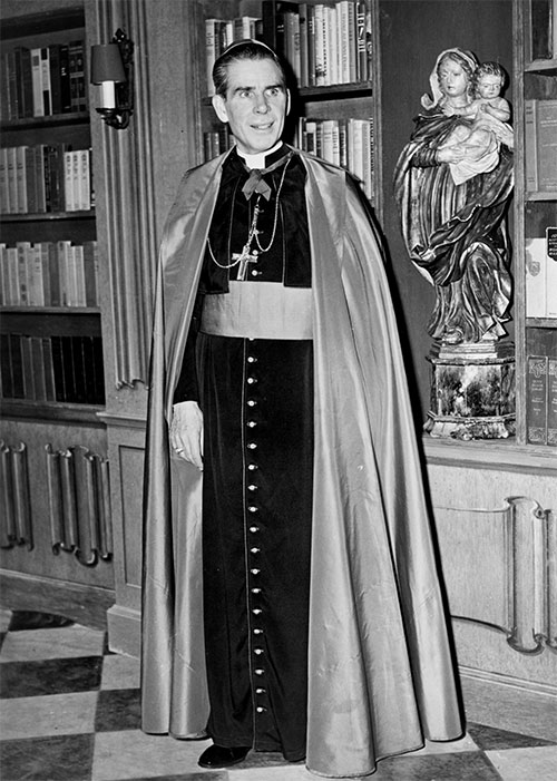 Venerable Fulton J. Sheen is pictured preaching from a pulpit in an undated file photo. The beatification of Archbishop Sheen will take place on Sept. 24, 2026, in St. Louis. (OSV News photo/Library of Congress)